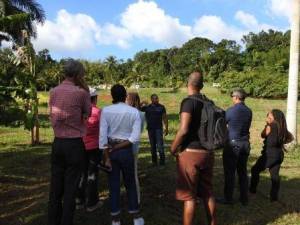 Visite invités caribéens de la Caribbean week Ferme prototype pilote en polyculture élevage Duclos Petit-Bourg 10 12 2019 MJM URZ  (5)